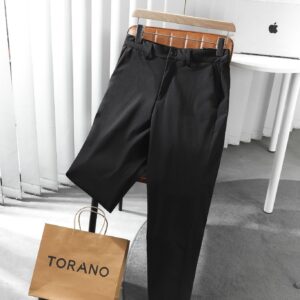 Slim-fit plain-waisted trousers FABT007