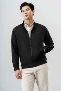 high collar fur lined windbreaker