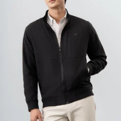 high collar fur lined windbreaker
