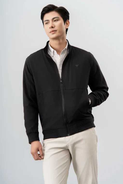 high collar fur lined windbreaker