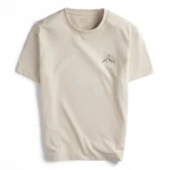 Mountain Texture logo embroidered T shirt FSTS016