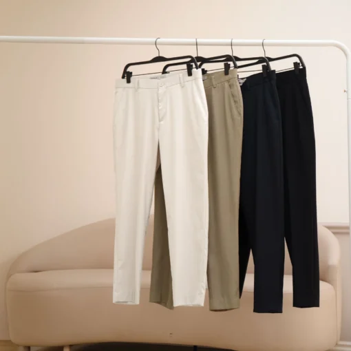 Men's Embroidered Back Pocket Slim Form Trousers